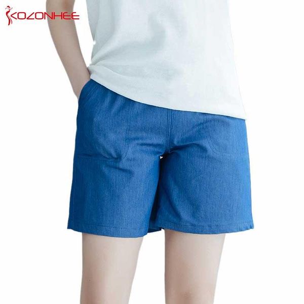 

women's shorts 019 women fashion casual loose denim high waist pure color summer plus size s-5x #094, White;black