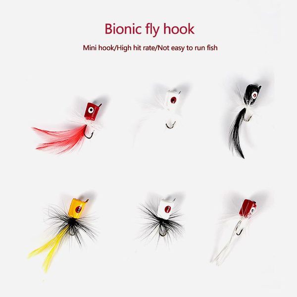 

10pcs metal jig head barbed hook swim fishing lure feather jighead pike trout bass jigs tackle hooks