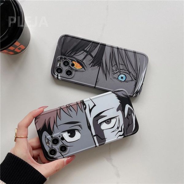 

cell phone pouches fashion cute anime cartoon case for 12 11 pro max x xs xr 7 8 plus se 2021 soft silicone cover mini coque