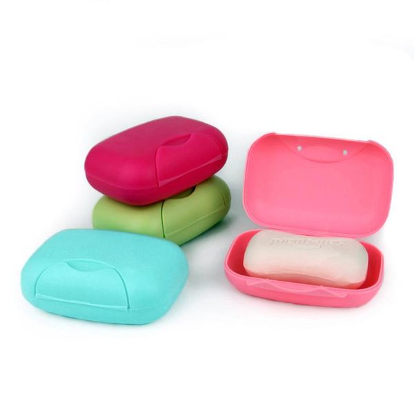 

soap dishes travel handmade box case waterproof leakproof with lock cover 4 colors