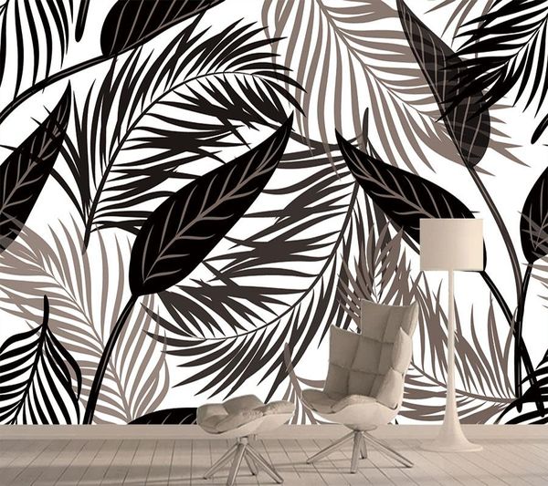 

wallpapers tropic palm leave nature 3d mural for living room wallpaper wall paper papers home decor murals removable walls
