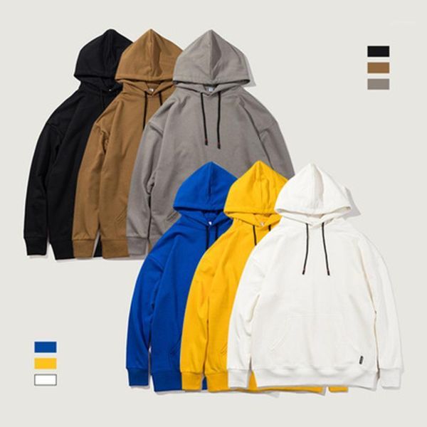 

men's hoodies & sweatshirts anyvearon multi-color autumn&winter hoodie solid hip hop fashion hooded for men pullover clothing, Black