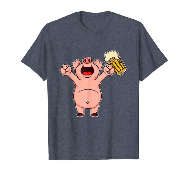 

funny beer day pig shirt i alcohol drink party wine, White;black