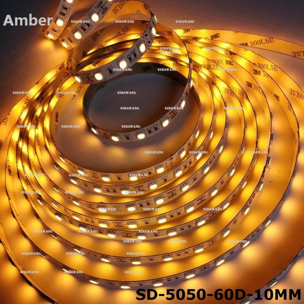 

strip, amber ip20 no waterproof ip20,300leds/reel,5meters length,10mm wide strips led