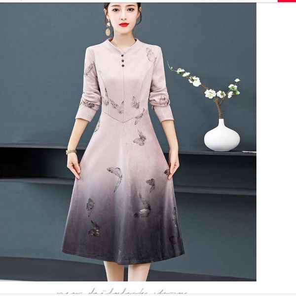 

casual dresses 2021 spring and autumn winter long sleeve women's dress, Black;gray
