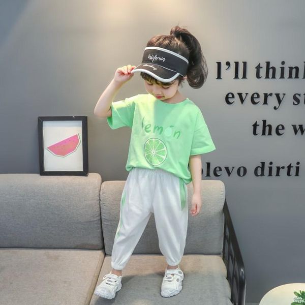 

girls net red suit fashionable western style casual two-piece clothing sets, White