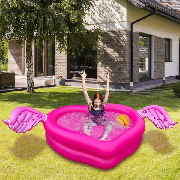 

pool & accessories inflatable swimming children bathtub love wing large space for family child summer water game