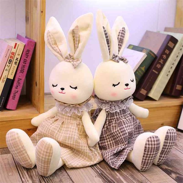 Super Sofe 45 cm/70 cm/90 cm Nettes Plüschtier Kaninchen Puppe Baby Geschenk Weiche Kawaii Gefüllte Hase Weihnachten 210728