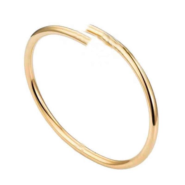 

brand bracelet fashion luxury nail bangle classic titanium steel love bracelet creative design jewelry with exquisite gift box, Black