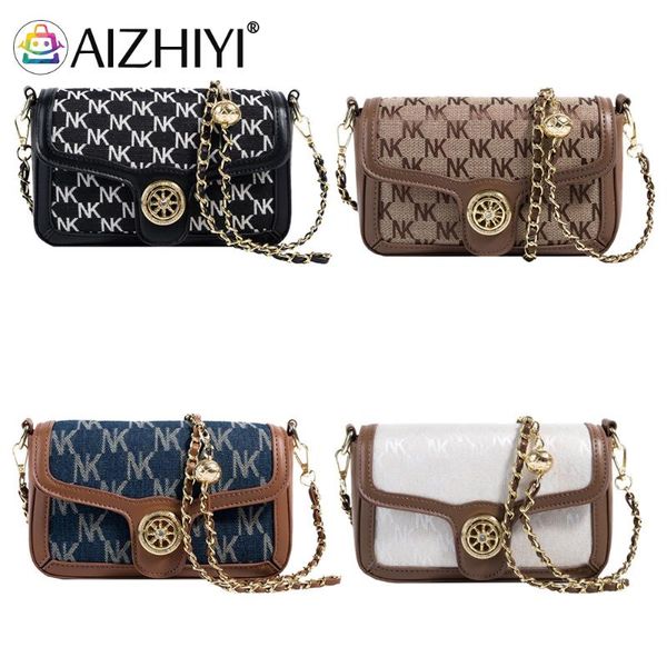 

evening bags shoulder women vintage letters printing soft pu leather crossbody messenger bag casual chain purse handbags