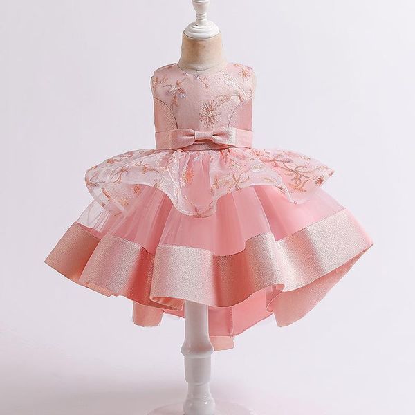 

girl's dresses 3-10 years christmas kids princess dress for flower girl wedding evening party gown children clothing halloween costume, Red;yellow