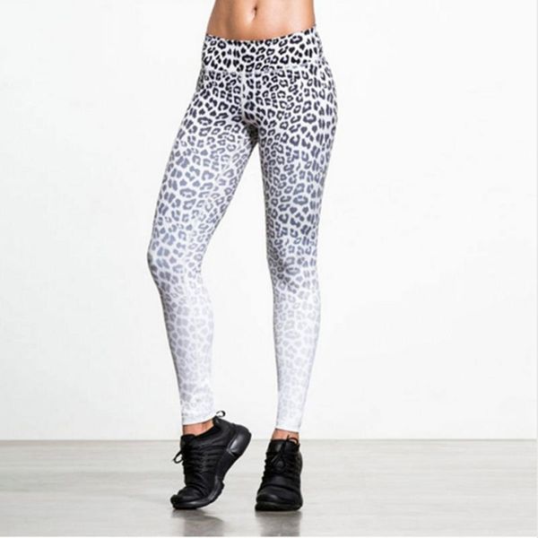 

workout low waist leopard womens leggings casual print compression fitness polyester leggins ladies push up, Black