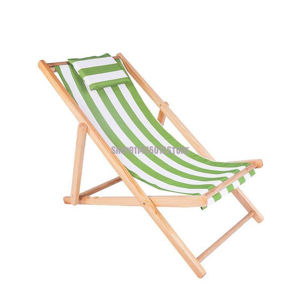 

camp furniture solid wood beach chair folding recliner oxford cloth lunch break portable accompanying easy