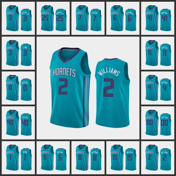 

charlottehornetsmen devonte' graham kemba walker terry rozier iii p.j. washington cody zeller teal custom icon jersey, Black