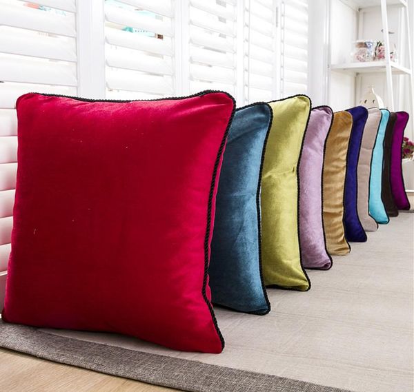 

comfortable candy colors luxury velvet cushion cover custom size decorative throw pillow covers club company christmas gifts cushion/decorat