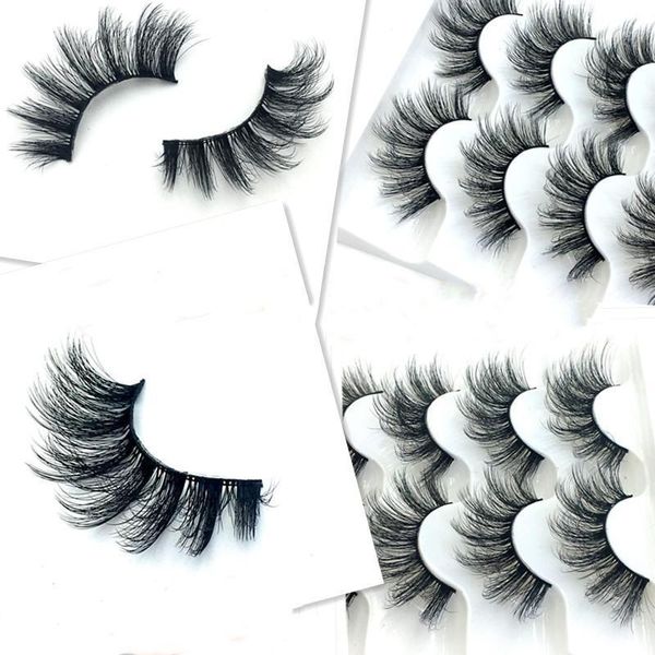 

5pairs/box 6d natural false eyelashes mink eye lash thick long lashes makeup beauty extension silk tools1