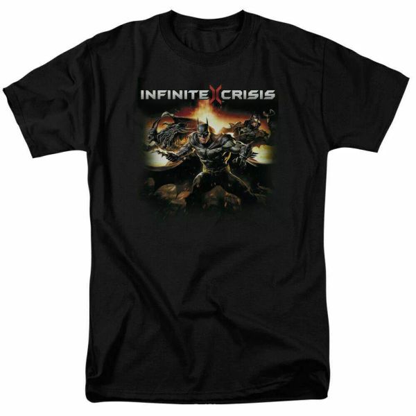 

infinite crisis batmen t shirt licensed comic book tee black, White;black