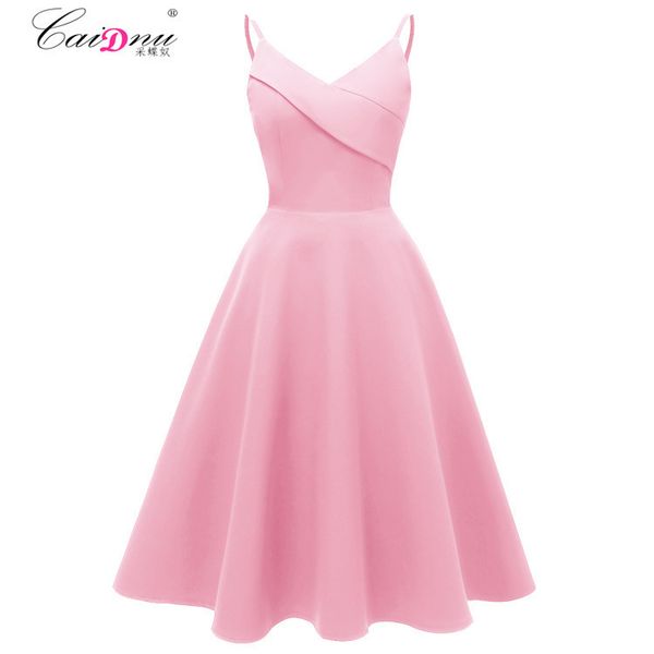 

bridesmaid dresses party 2021 summer sling v-ne wedding cotail, White;black