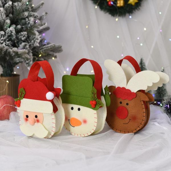 

christmas decorations merry candy bag cute cartoon santa claus snowman deer gift party decoration supplies