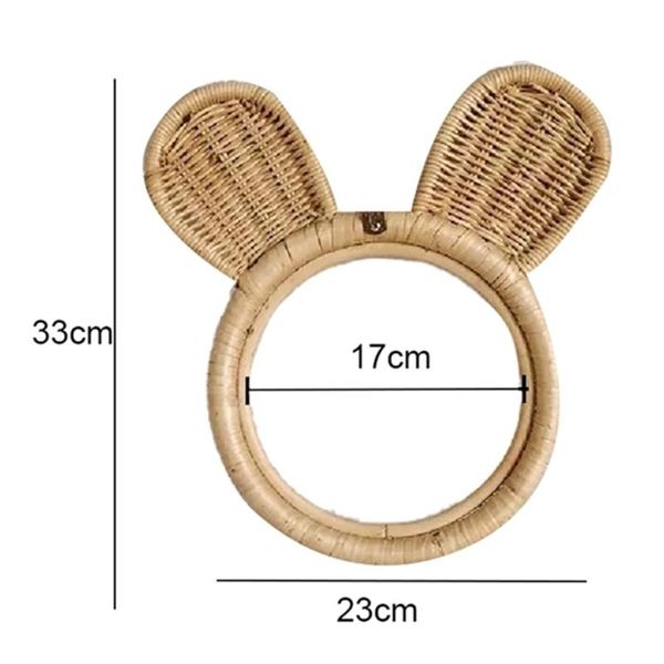 

mirrors rattan innovative art decoration monkey ears makeup wall dressing mirror p9yb