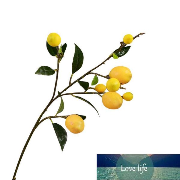 Simulação Planta Verde Artificial Fruta Flor Yellow Simulation Fruit Ramo de árvore para mesa de casa Diy Decoração Preço de fábrica Especialista Qualidade Qualidade Última estilo