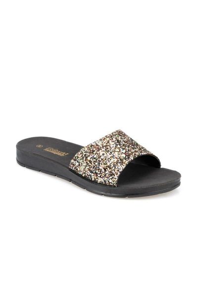 

slippers women's gold color, Black
