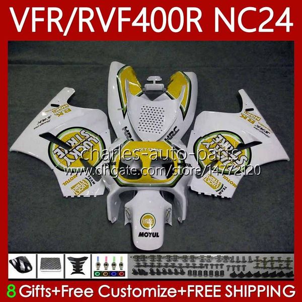 Kit carene per HONDA RVF VFR 400 VFR400 R 400RR 87-88 Corpo 78No.140 VFR400R RVF400R NC24 V4 RVF400 R 1987 1988 VFR 400R VFR400RR 87 88 Carrozzeria moto Giallo Lucky