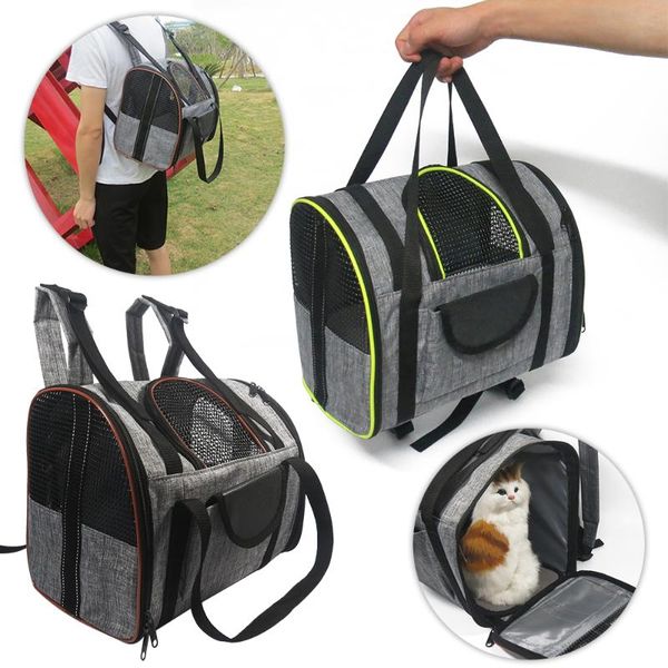 

dog carrier bags portable pet cat backpack outdoor mesh for small medium pets supplies car seat covers