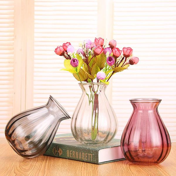

classic glass vase home creative plant bottles living room decoration tabledried flower transparent vases solid