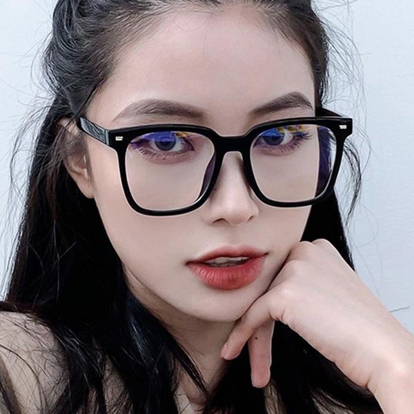 

fashion sunglasses frames optical square ultralight tr90 women glasses frame prescription eyeglasses anti blue light full rim eyewear, Black