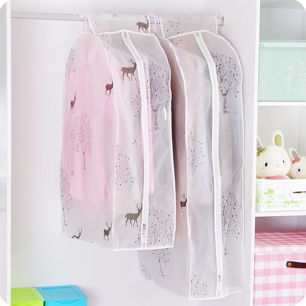 

clothing & wardrobe storage large clothes cover for garment suit dress coat cloth dust covers transparent stereoscopic with deer stripe