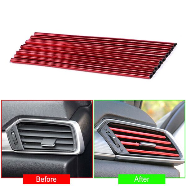 

10pcs car accessories colorful air conditioner air outlet decoration strip cover