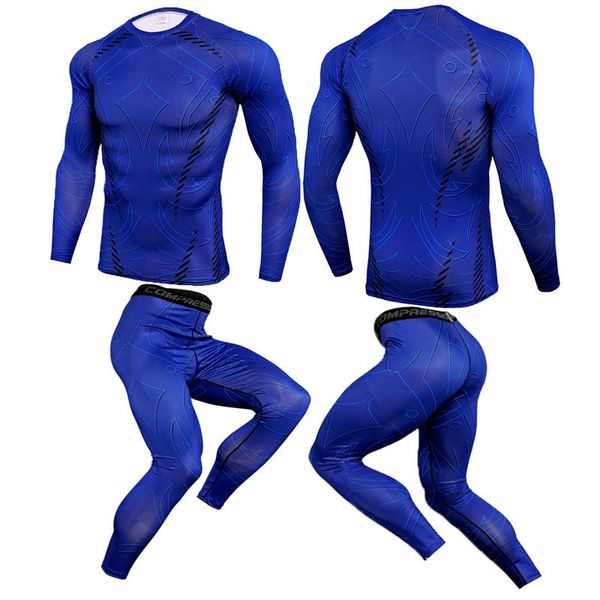 

gym clothing men sportswear compression sport suits quick dry running sets clothes sports joggers training fitness tracksuits set, White;black