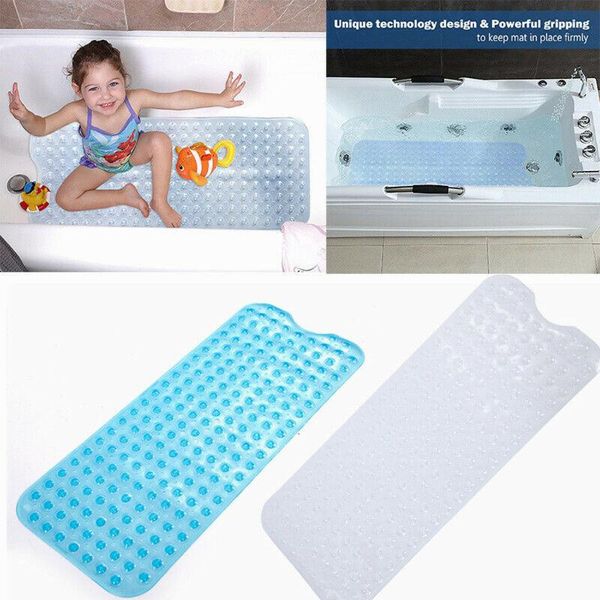 

extra long bath tub mat non slip bathroom shower blue bathtub antibacterial mats