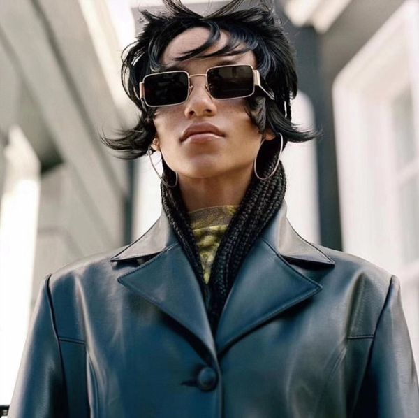 

sunglasses summer man woman street fashion sunglasses full frame uv400 6 colors option high quality, White;black