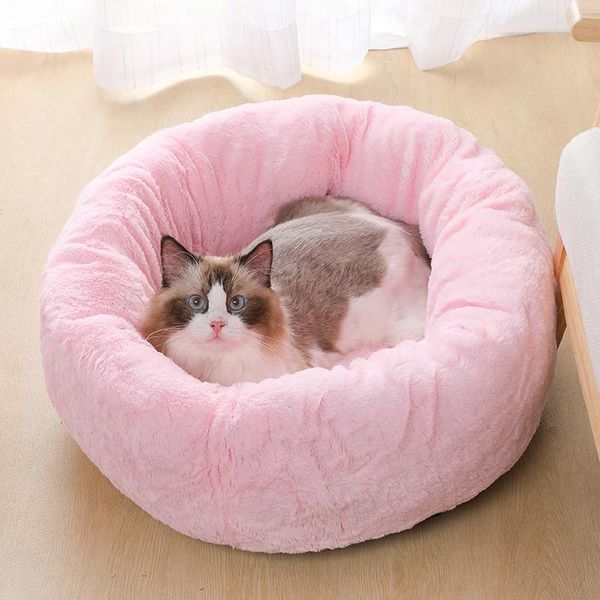 

kennels & pens canile deep sleep dog house velvet mats sofa for basket pet bed super soft washable long plush kennel