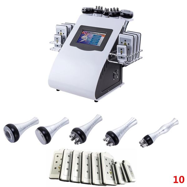 

6 in 1 ultrasonic liposuction 40k multifunction fat reduction cavitation vacuum multipolar bipolor rf laserslimmingradio frequenc machineau