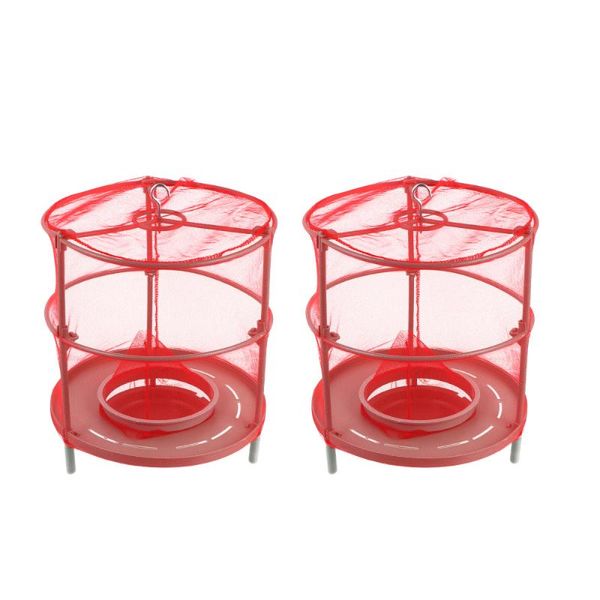 

2pcs trap reusable bait catcher cage flytrap net bird cages