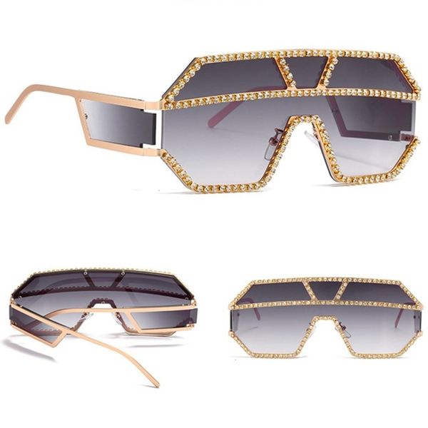 

highend accessories dll dl glass new dign oversized metal eyewear diamond shad rhintone bling frame woman fashion sunglass, Black