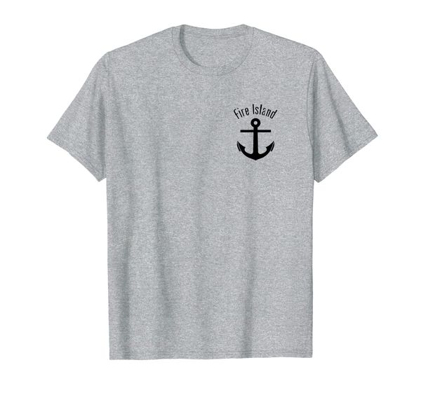 

fire island nautical marine chart t-shirt, White;black
