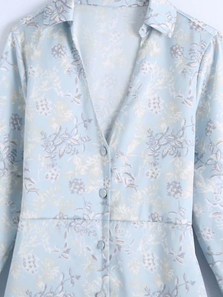 

skirts women new bow-knot decorated lapel long sleeves dress vintage fashion waist printed midi skirt chic female dresses vestidos, Black