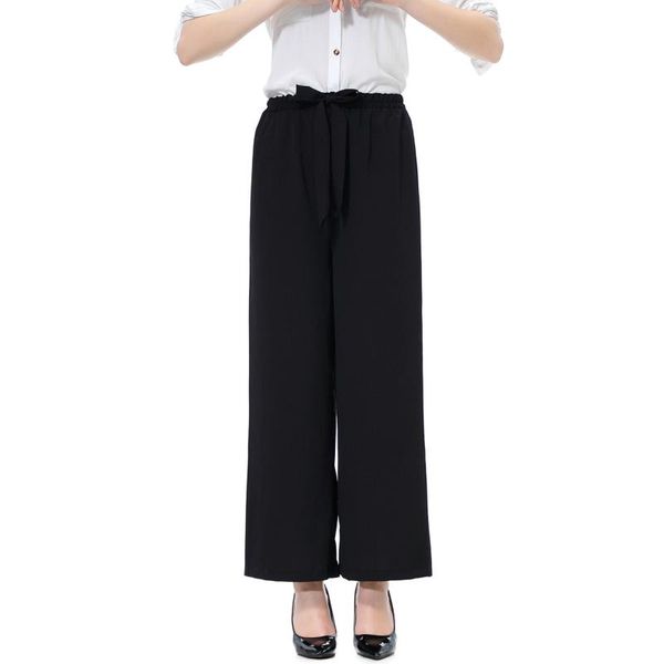 

women's pants & capris premium pleated wide casual loose leg high waist trousers long wide-leg woman 2021, Black;white