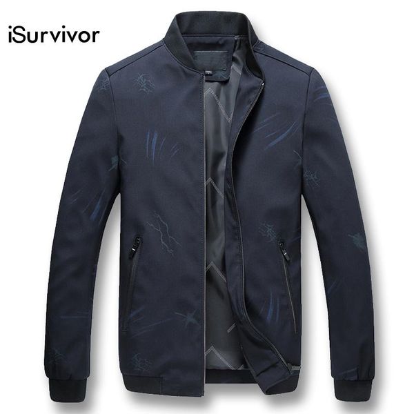 

men's jackets isurvivor 2021 men spring autumn coats hombre male casual fashion slim fit large size business zipper, Black;brown