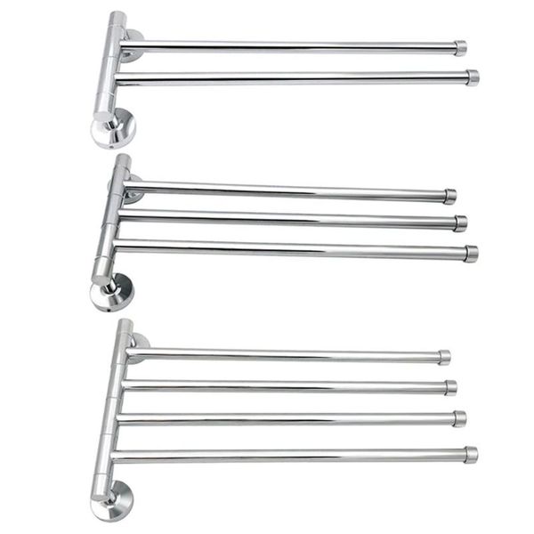 

towel racks stainless steel swivel 2/3/4 l bar holder rail hanger rack wall mounted for bathroom kitchen accessory