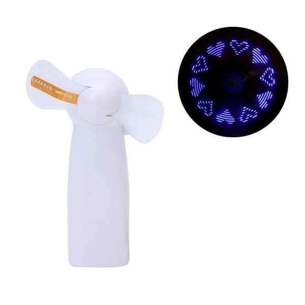 

electric fans portable handheld mini led flashing fan super mute battery operated for cooling