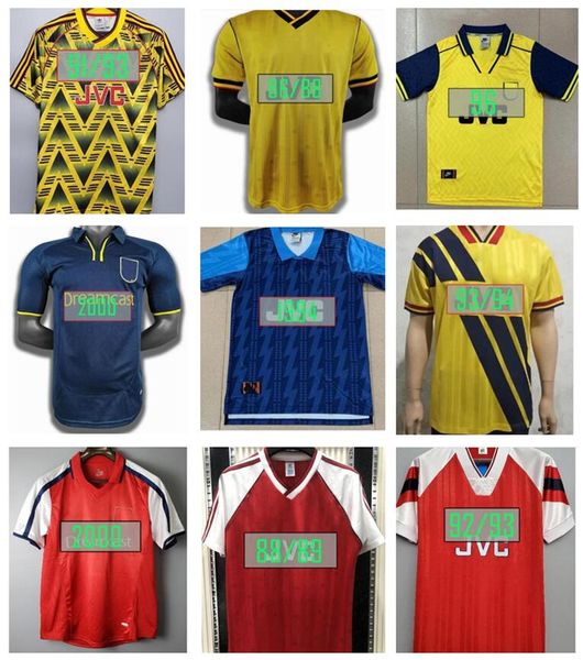 

2000 henry bergkamp ljungberg retro soccer jersey 00 pires cole wiltord gilberto vintage classic football shirt, Black;yellow