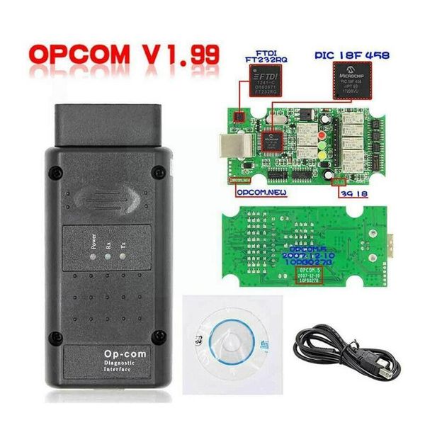 

code readers & scan tools opcom v1.99 for op com flash firmware update can pic18f458 obd fidi tool obd2 bus scanner j9m6