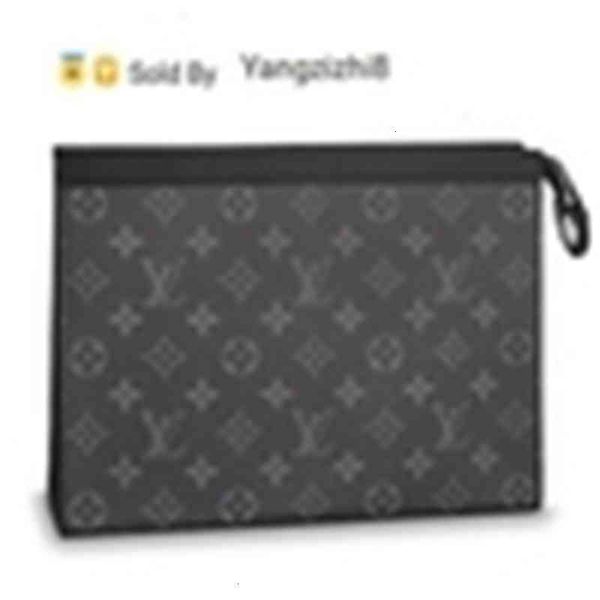 

yangzizhi8 flowers pochette voyage mm classic men old m61692 black real caviar lambskin chain flap bag wallets key card holders purse, Black;red