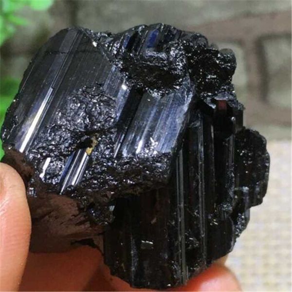 

decorative objects & figurines natural black tourmaline crystal stone gem original mineral sample