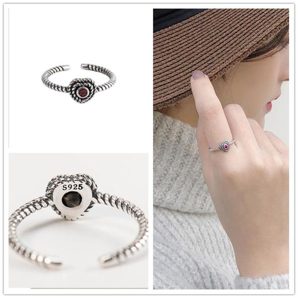 

cluster rings 100% 925 silver female jewelry fashion lady double layer letter ring for women bride wedding accessories girls bijou, Golden;silver